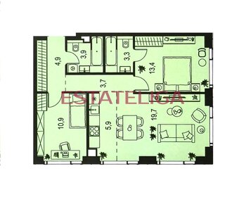 Квартира 67 м², 3-комнатная - изображение 1