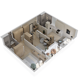 Квартира 66,5 м², 2-комнатная - изображение 3