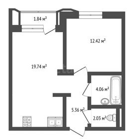 Квартира 43,6 м², 1-комнатная - изображение 1