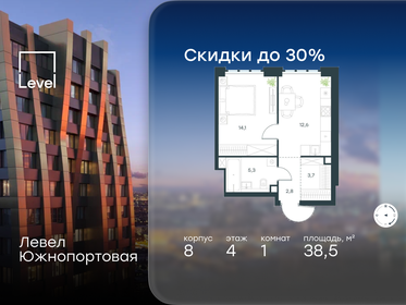 Квартира 38,5 м², 1-комнатная - изображение 1