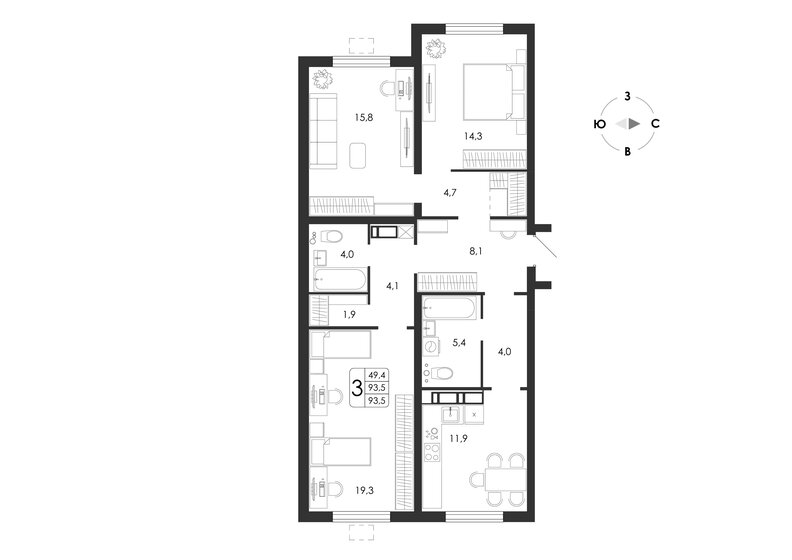 179 м², 3-комнатная квартира 18 500 000 ₽ - изображение 123