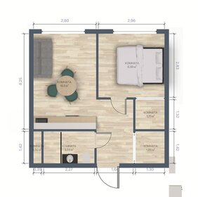Квартира 33,3 м², 1-комнатная - изображение 1