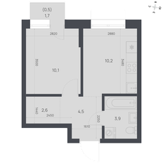 Квартира 31,8 м², 1-комнатная - изображение 2