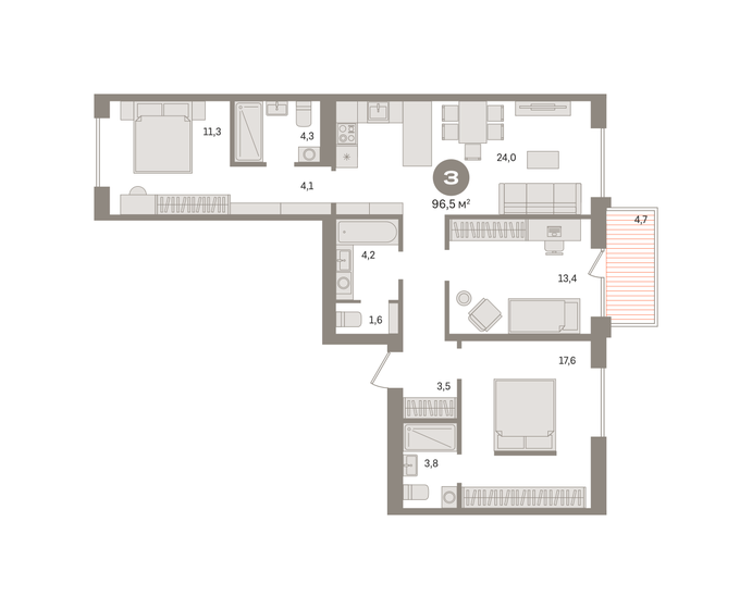173,2 м², 5-комнатная квартира 86 600 000 ₽ - изображение 131