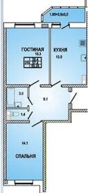 Квартира 57,8 м², 2-комнатная - изображение 5