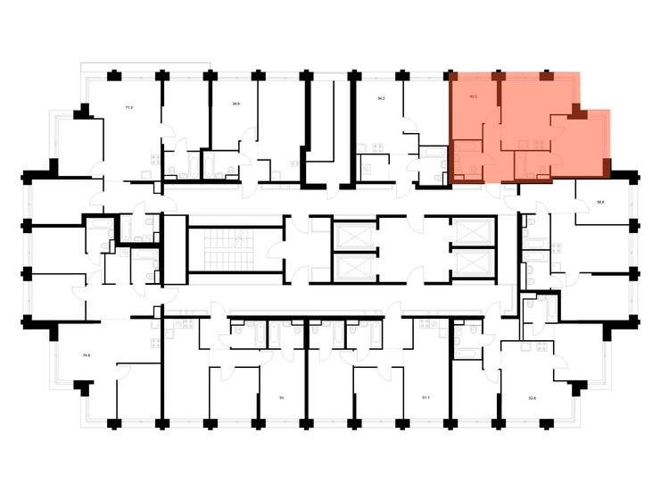 50 м², 2-комнатная квартира 19 500 000 ₽ - изображение 110