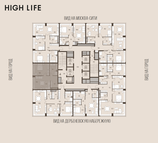 82,9 м², 2-комнатная квартира 84 640 896 ₽ - изображение 65