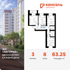 Квартира 63,3 м², 3-комнатная - изображение 1
