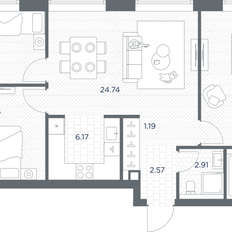 Квартира 81,3 м², 3-комнатная - изображение 2