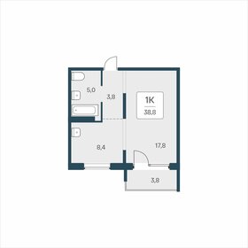 Квартира 38,8 м², 1-комнатная - изображение 1