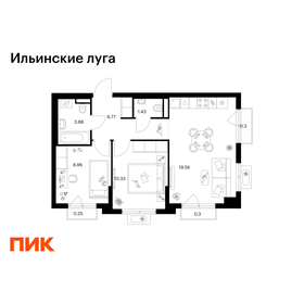 Квартира 51,8 м², 2-комнатная - изображение 1