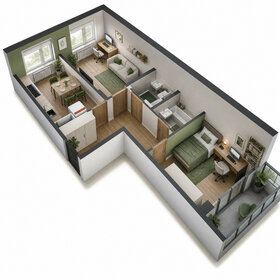 Квартира 58,6 м², 2-комнатная - изображение 1