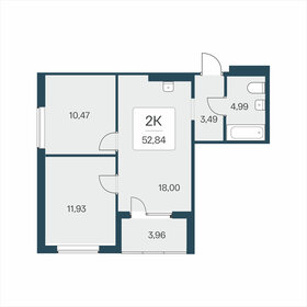 Квартира 52,8 м², 2-комнатная - изображение 1