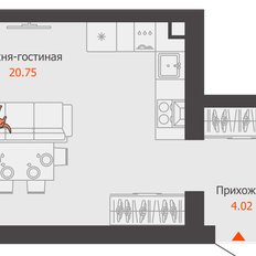 Квартира 30 м², студия - изображение 2