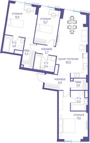 Квартира 107,5 м², 2-комнатная - изображение 2