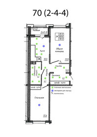Квартира 70,3 м², 2-комнатная - изображение 2