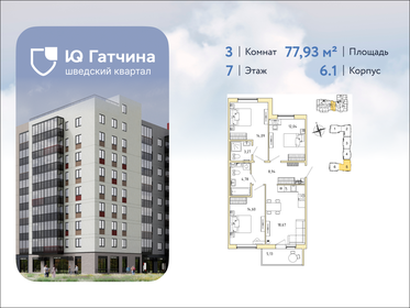 Квартира 77,9 м², 3-комнатная - изображение 1