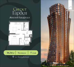 Квартира 36,5 м², 1-комнатная - изображение 1