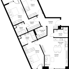 Квартира 115,9 м², 3-комнатная - изображение 3