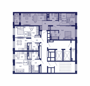 Квартира 64,1 м², 3-комнатная - изображение 2