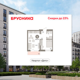 Квартира 34,4 м², 1-комнатная - изображение 1