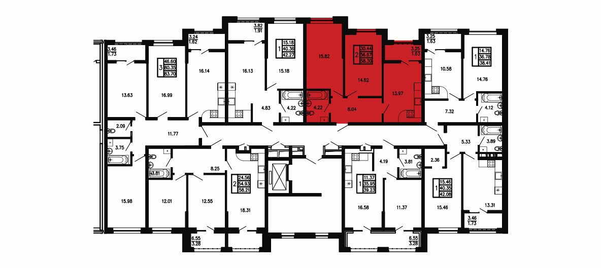 49,7 м², 2-комнатная квартира 9 597 890 ₽ - изображение 47