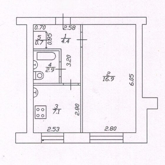 37,7 м², 1-комнатная квартира 2 400 000 ₽ - изображение 29