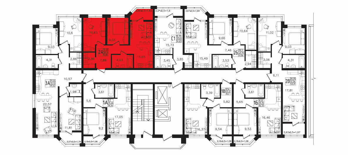 53,3 м², 2-комнатная квартира 8 263 050 ₽ - изображение 23