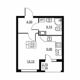 Квартира 28,9 м², студия - изображение 1