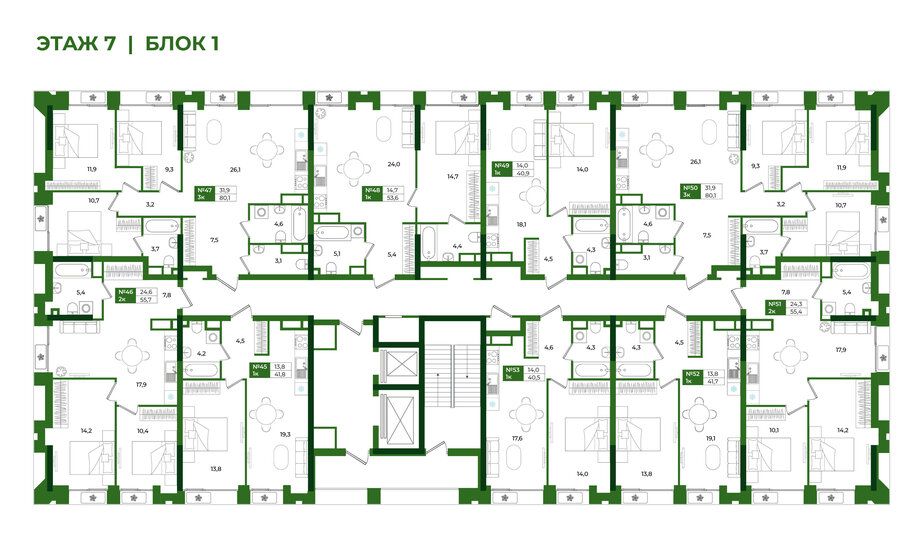 58 м², 2-комнатная квартира 9 258 656 ₽ - изображение 25