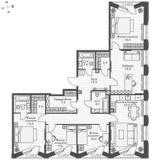 Квартира 137,7 м², 4-комнатная - изображение 3