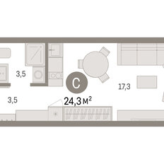 Квартира 24,3 м², студия - изображение 2
