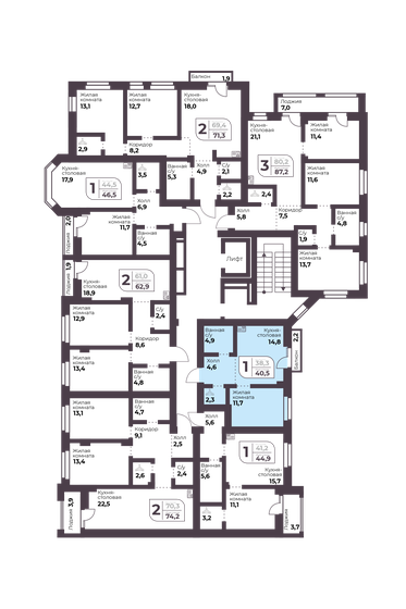 40,9 м², 1-комнатная квартира 6 584 900 ₽ - изображение 6