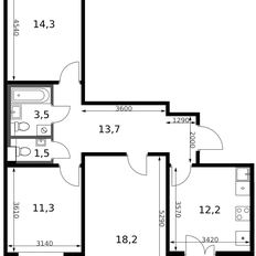 Квартира 76,3 м², 3-комнатная - изображение 2