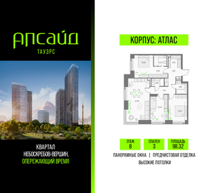Квартира 98,3 м², 3-комнатная - изображение 1