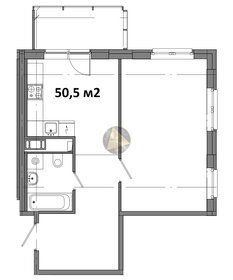 Квартира 50,5 м², 1-комнатная - изображение 1