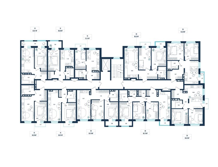 56 м², 3-комнатная квартира 5 490 000 ₽ - изображение 116