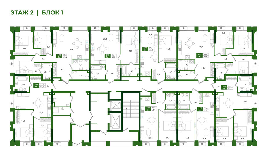 74,8 м², 3-комнатная квартира 14 214 600 ₽ - изображение 11