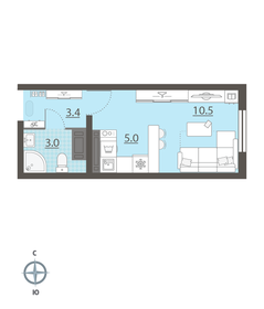 Квартира 21,7 м², студия - изображение 2