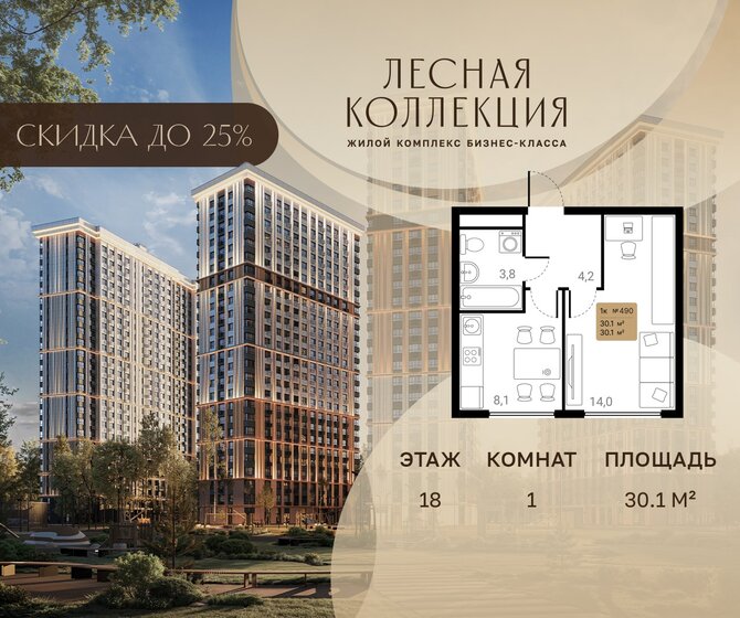 37 м², 1-комнатная квартира 12 400 000 ₽ - изображение 102