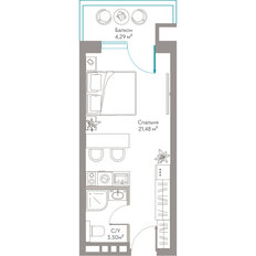 Квартира 29,3 м², студия - изображение 3