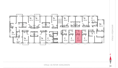 Квартира 22,4 м², студия - изображение 3