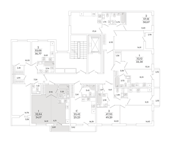 Квартира 34,2 м², 1-комнатная - изображение 2