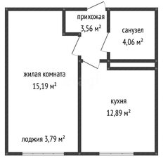 Квартира 35,7 м², 1-комнатная - изображение 2