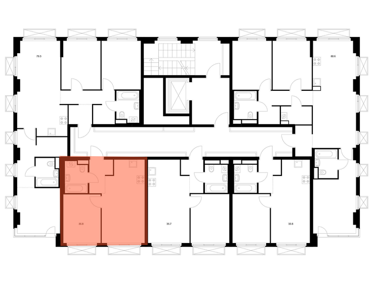 37,4 м², 1-комнатные апартаменты 18 500 000 ₽ - изображение 82