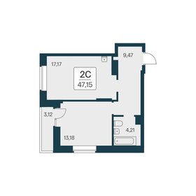 Квартира 47,3 м², 2-комнатная - изображение 1
