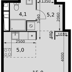 Квартира 29,3 м², студия - изображение 2