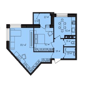 Квартира 51 м², 1-комнатная - изображение 2