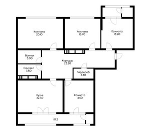 Квартира 122,3 м², 4-комнатная - изображение 1