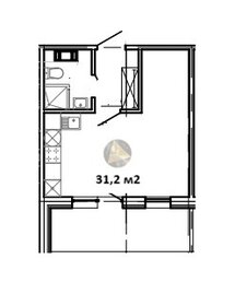 Квартира 31,2 м², студия - изображение 1